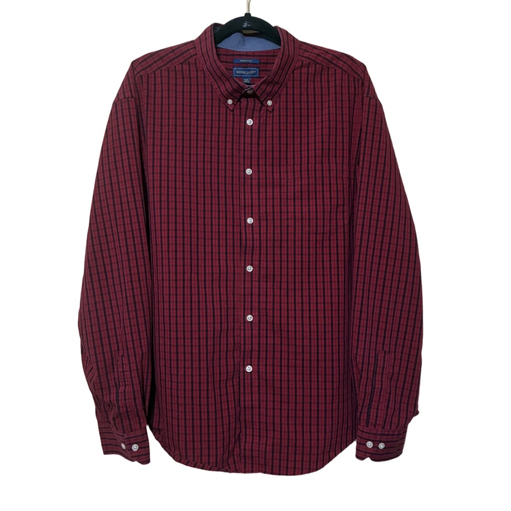 Mason James Check Plaid Button Down Shirt Men’s XXL Long Sleeve